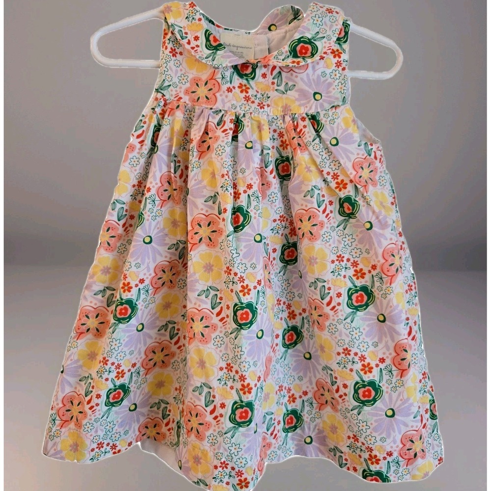 First impressions Toddler Girls Floral Peter Pan Collar Dress 24 Months